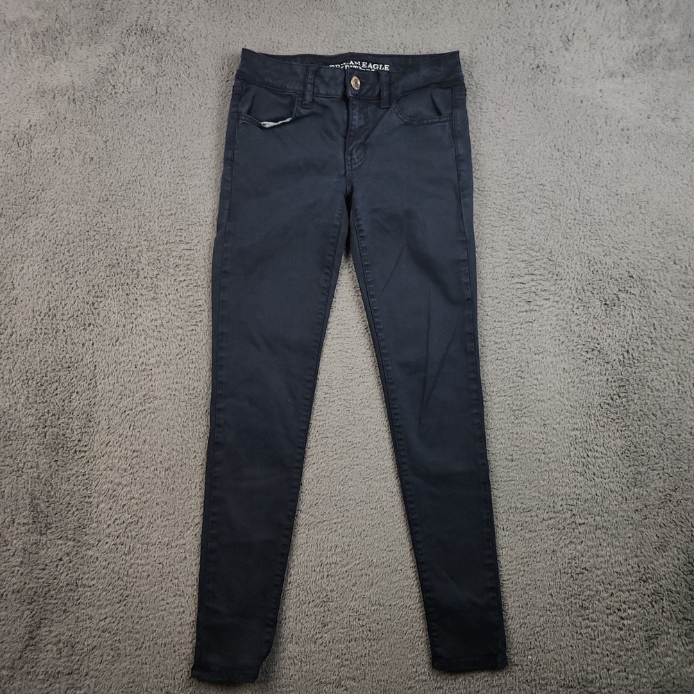 American Eagle Hi-Rise Jegging Womens Size 0 Regular Dark Wash Denim Stretch
